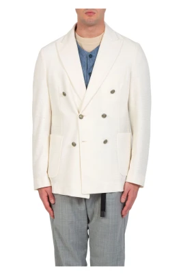 Linen Blend Double-Breast Blazer