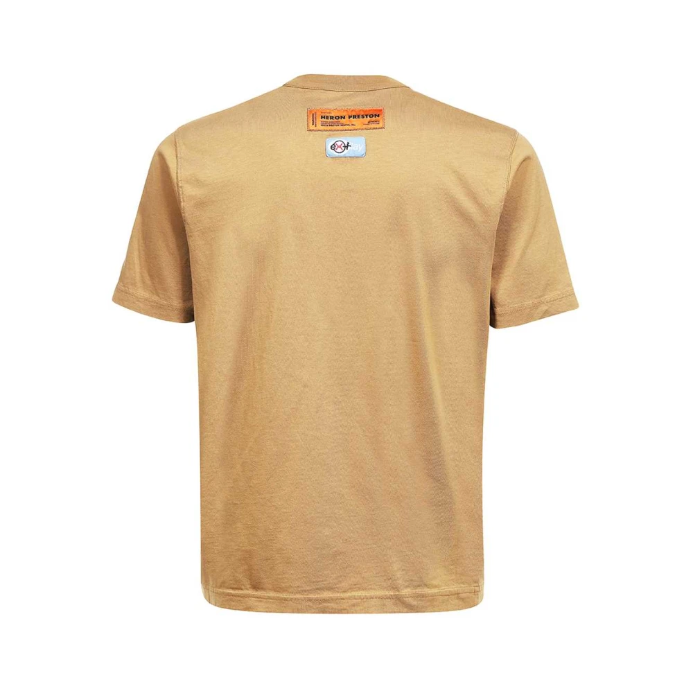 Heron Preston Geribbeld katoenen T-shirt Brown Heren