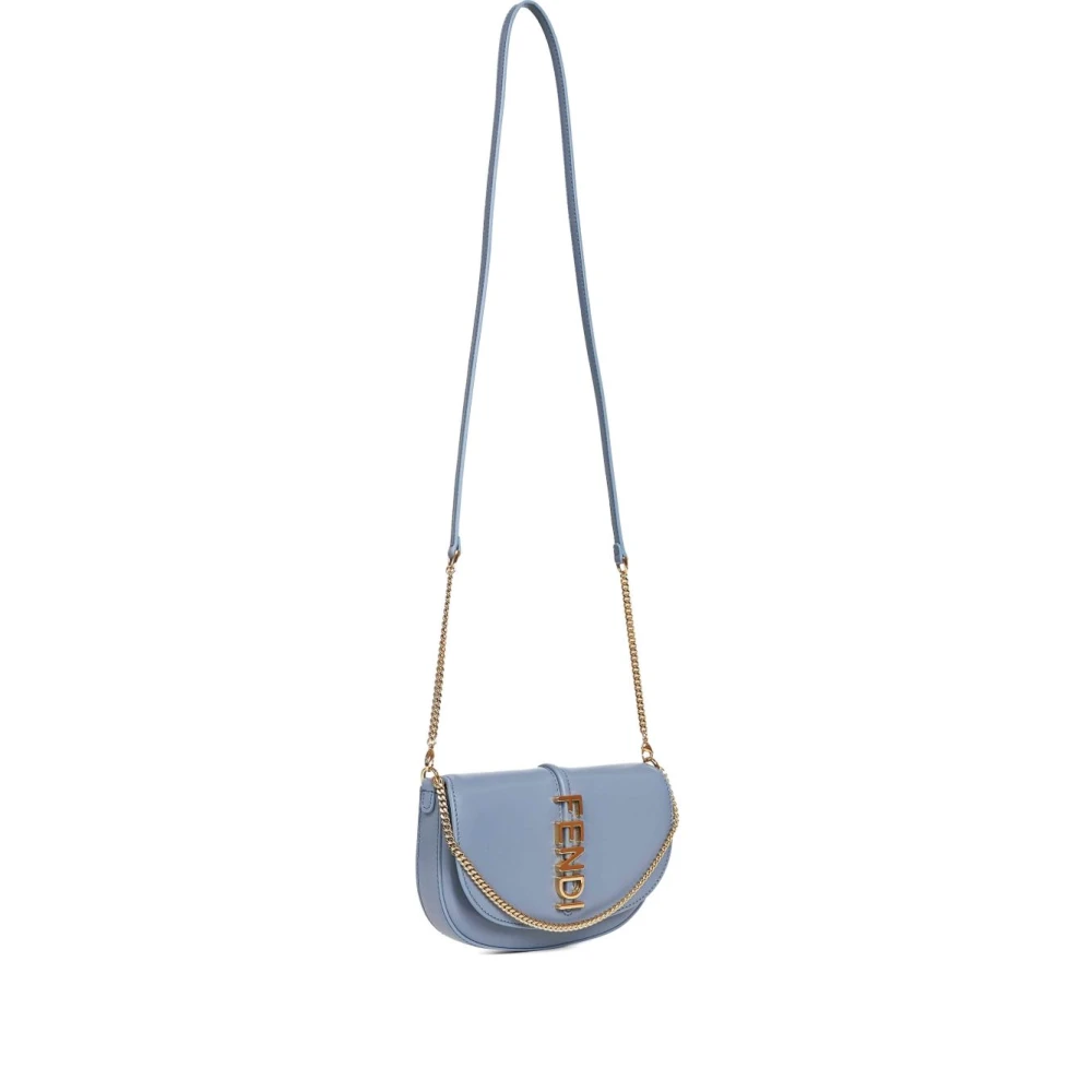Fendi Women's Blue Fendigraphy Wallet On Chain - Cross Body Bags - One Size - Bags
