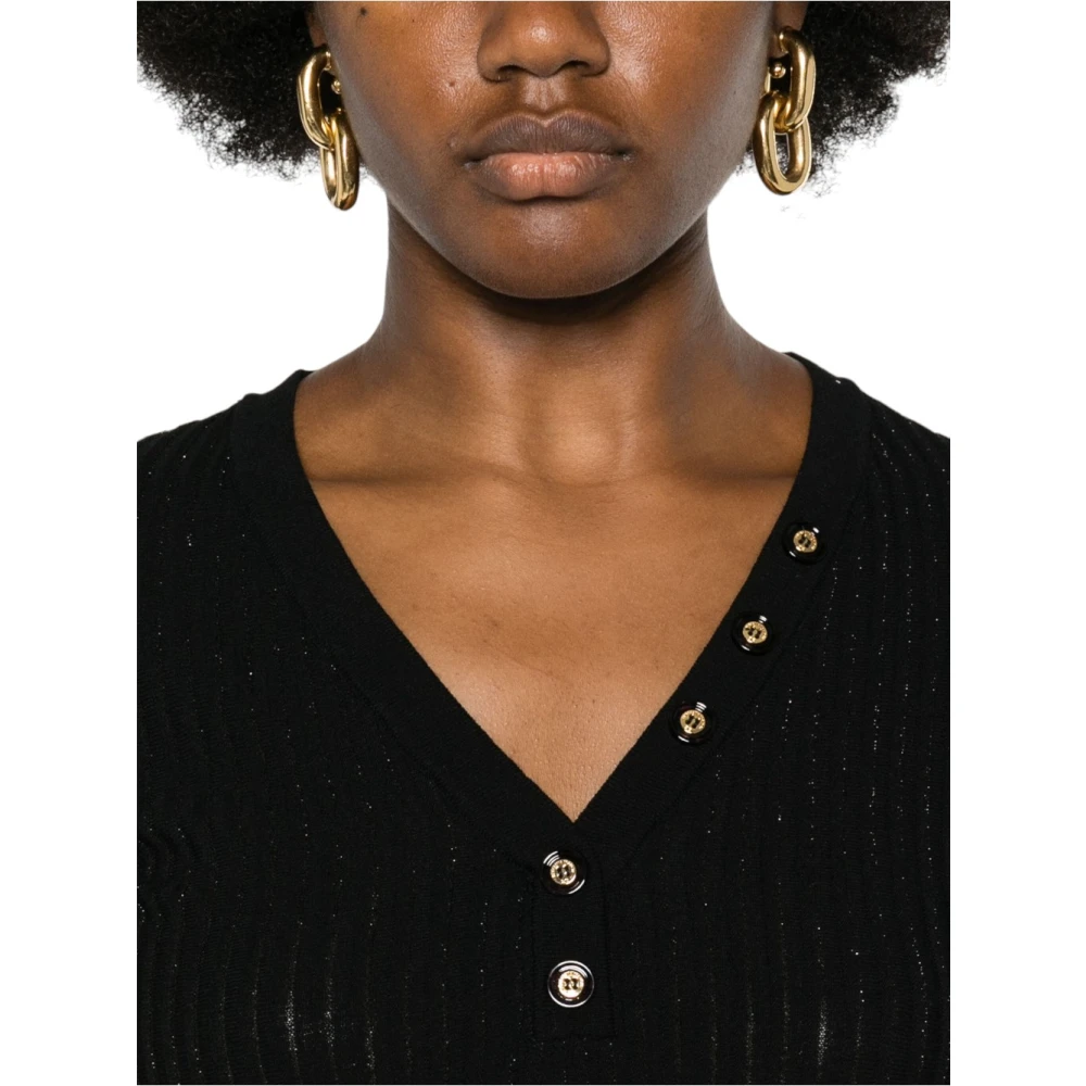 Elisabetta Franchi Stijlvolle Gebreide Top Black Dames