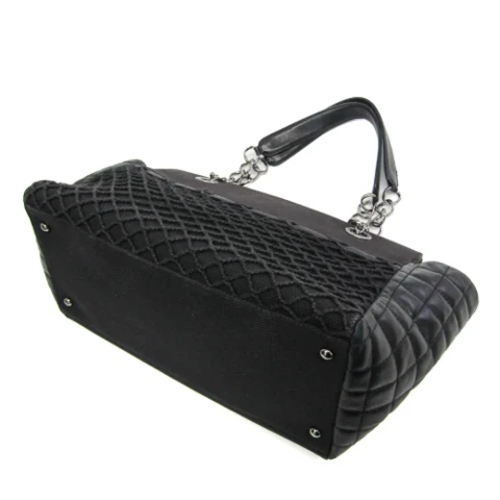 Chanel Vintage Pre-owned Canvas shoulder-bags Black Dames