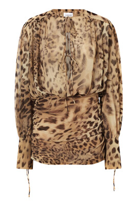 animalier-lace-up-mini-dress