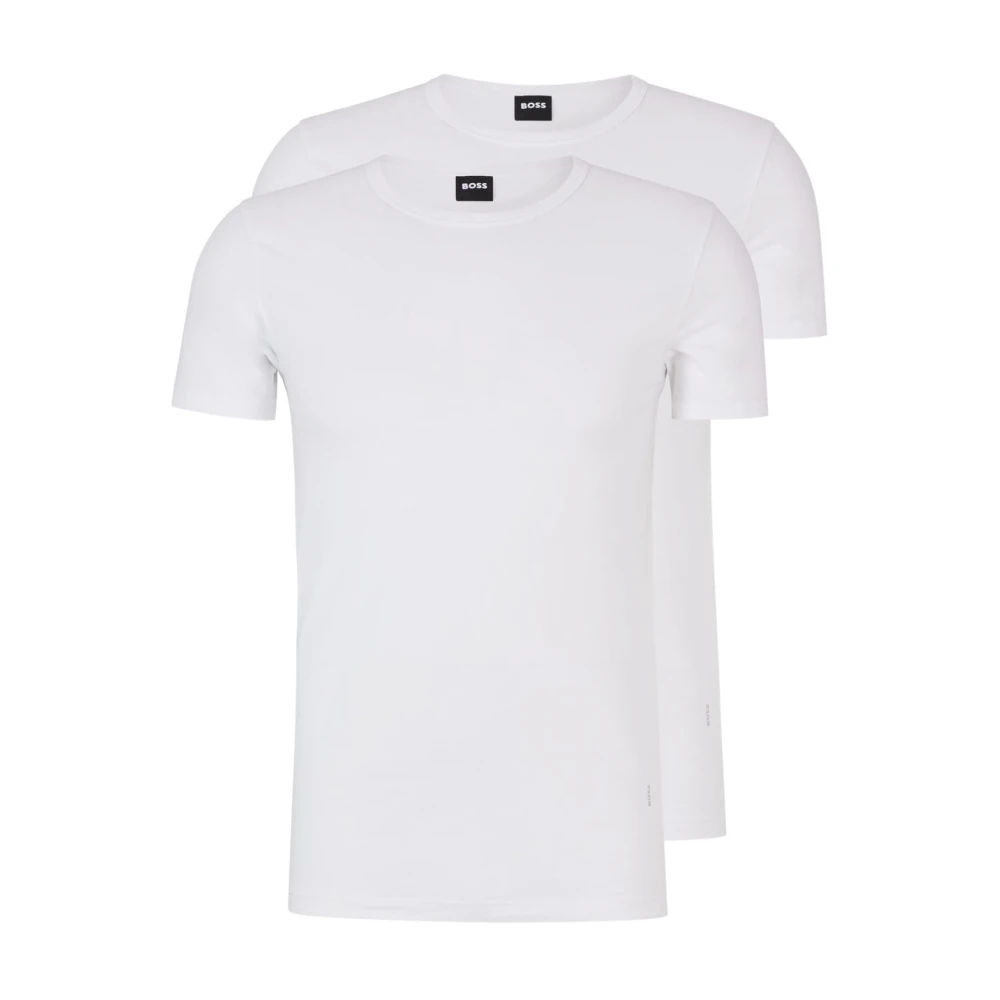 Hugo Boss Moderne Katoenen T-Shirts 2-Pack Wit White Dames