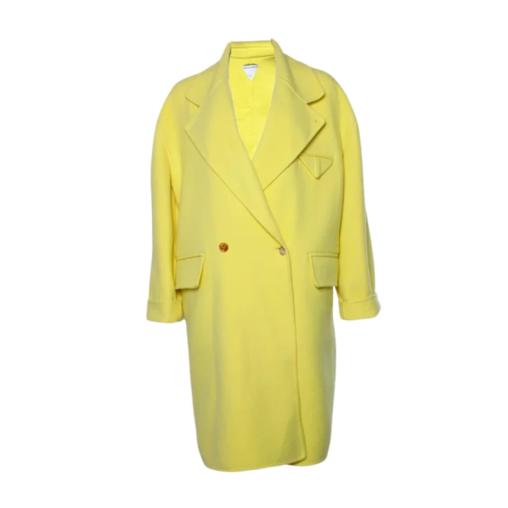 Bottega Veneta Vintage Pre-owned Cashmere outerwear Yellow Dames