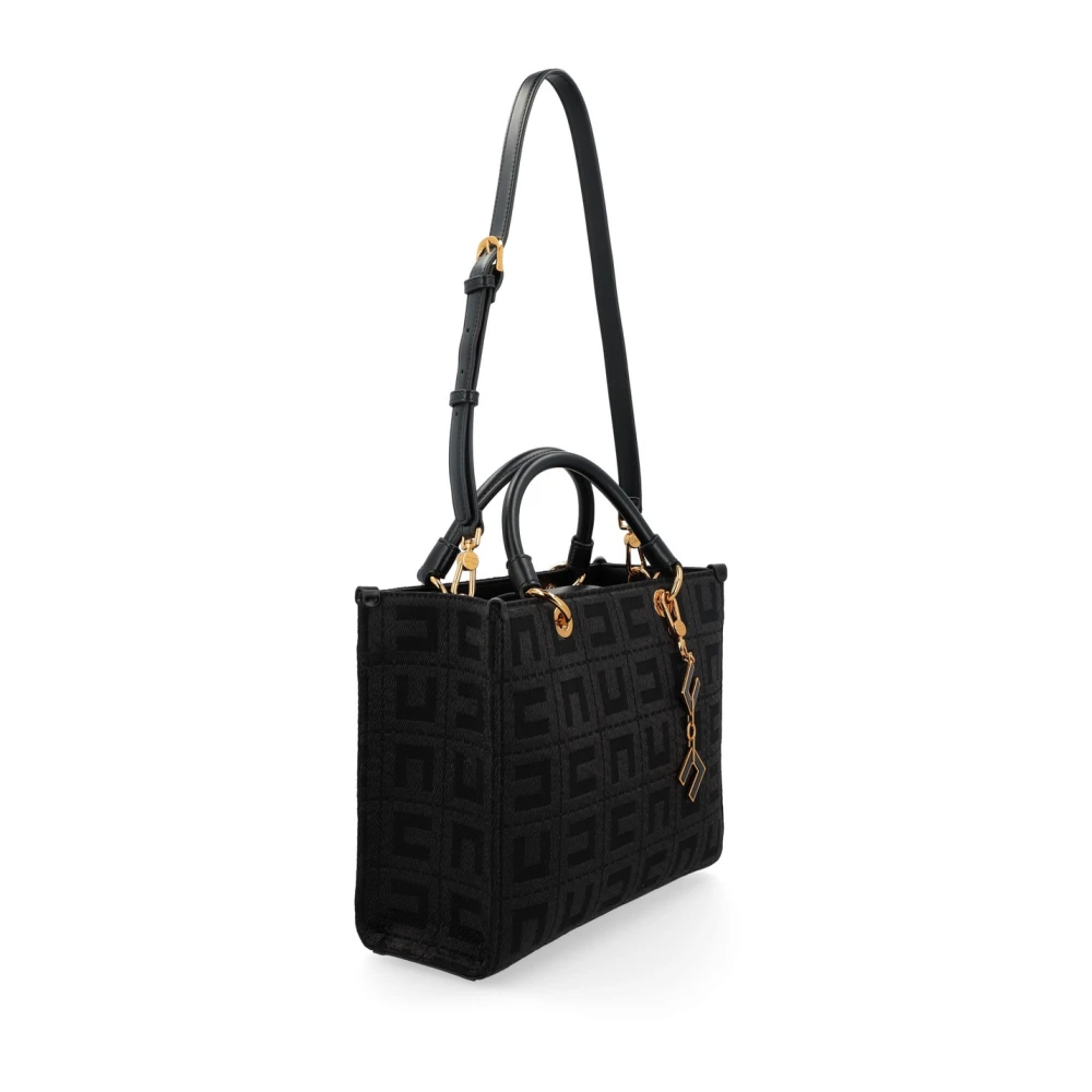 Elisabetta Franchi Zwarte Tas EF Bs59A47E2-110 Black Dames