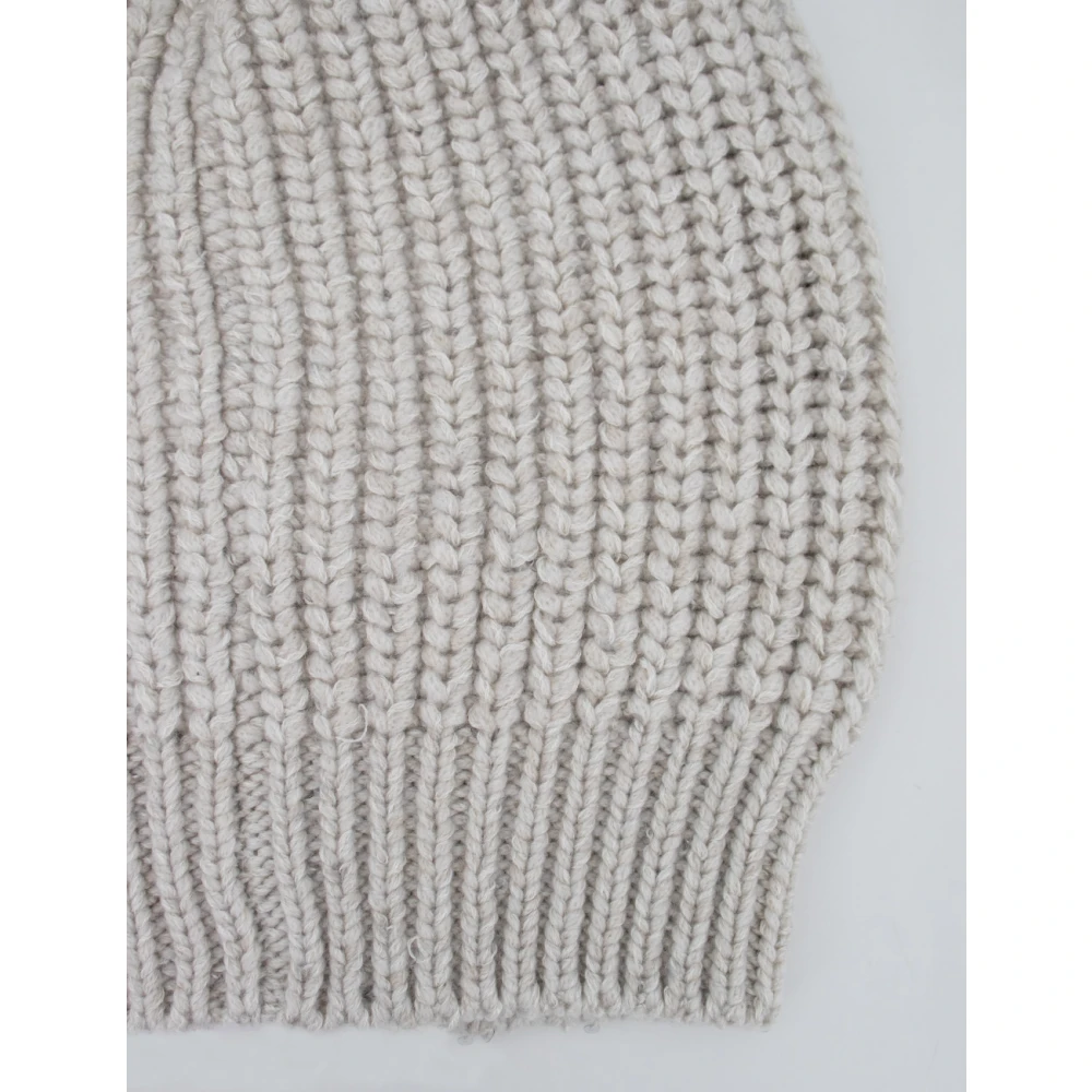 BRUNELLO CUCINELLI Kasjmier Zijde Beanie met Pailletten Gray Dames