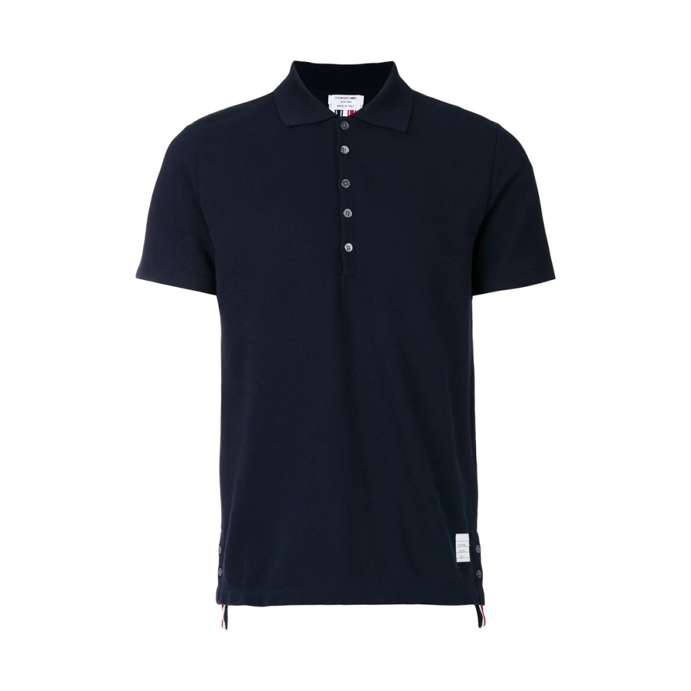 Thom Browne Blauw Centrale Achterstreep Poloshirt Blue Heren