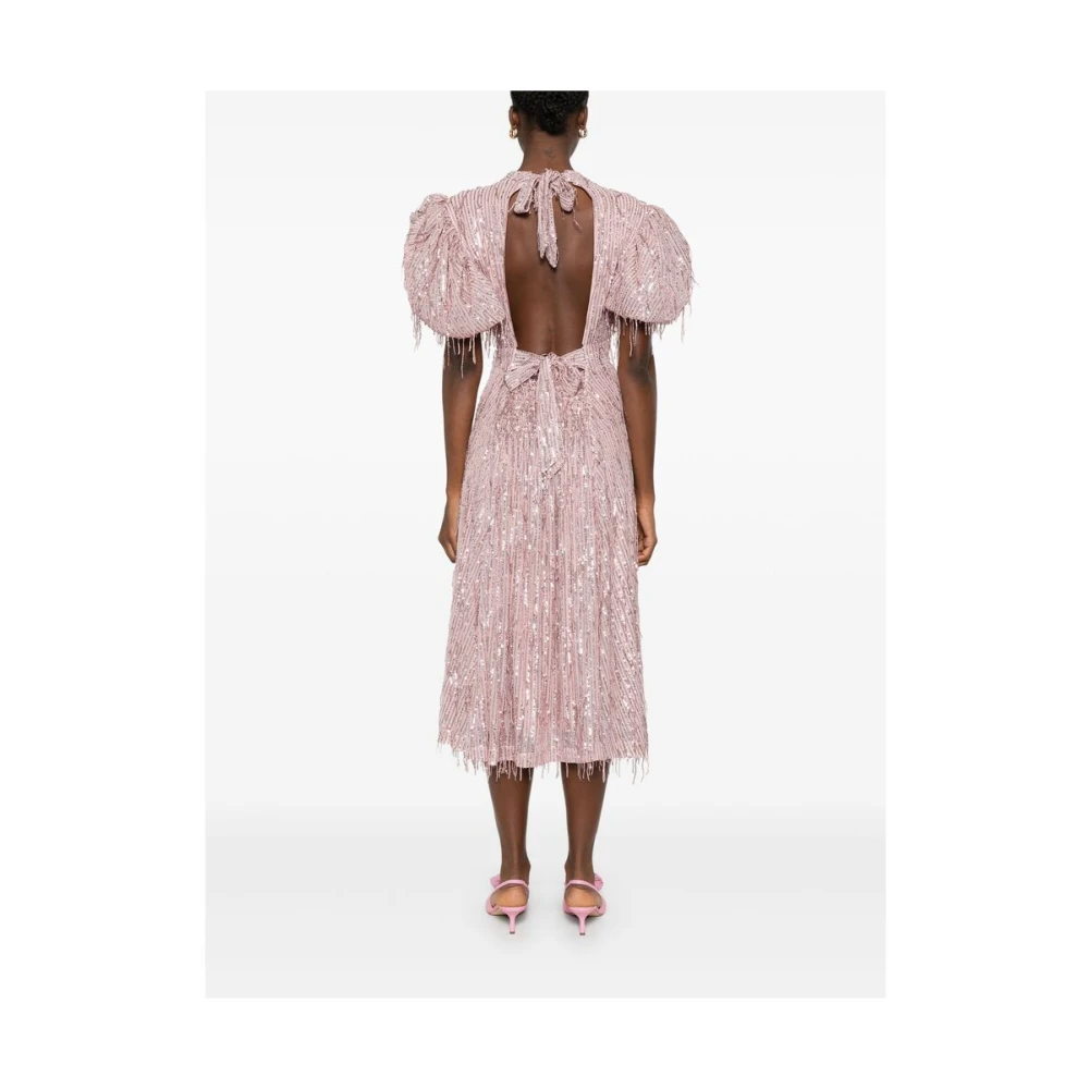 Rotate Birger Christensen Pailletversierde Roze Jurk Pink Dames