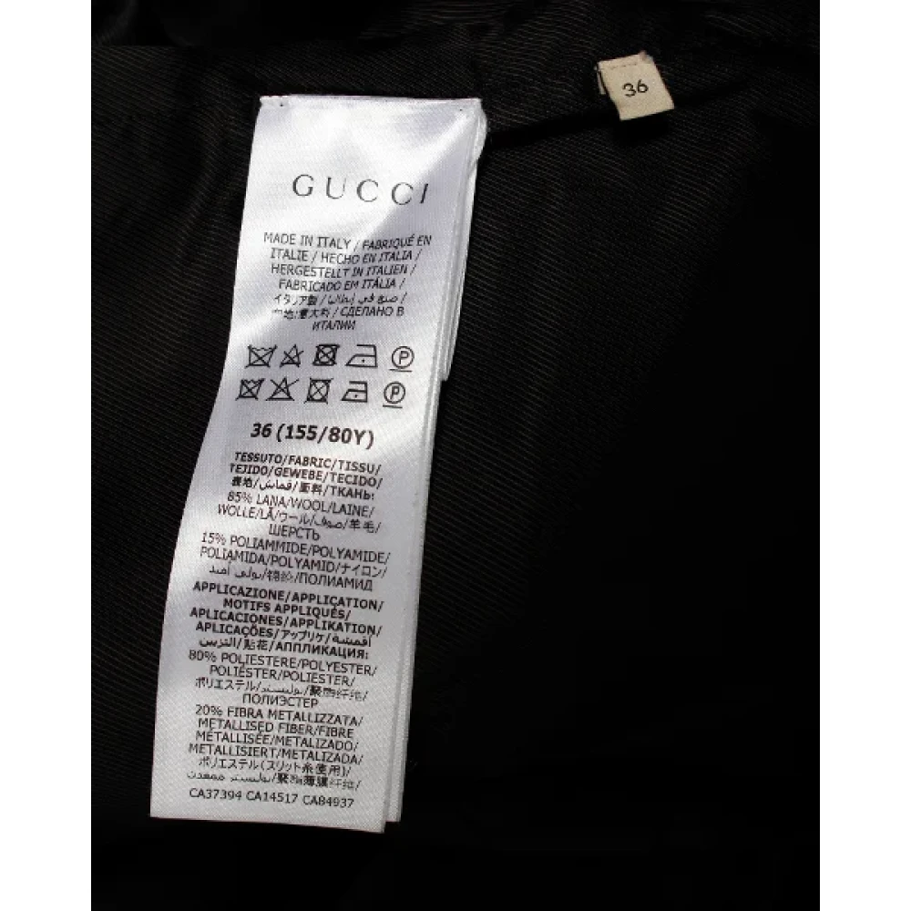 Gucci Vintage Pre-owned Fabric outerwear Black Dames