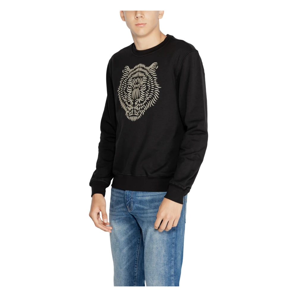 Antony Morato Zwarte All-Over Print Sweatshirt Black Heren