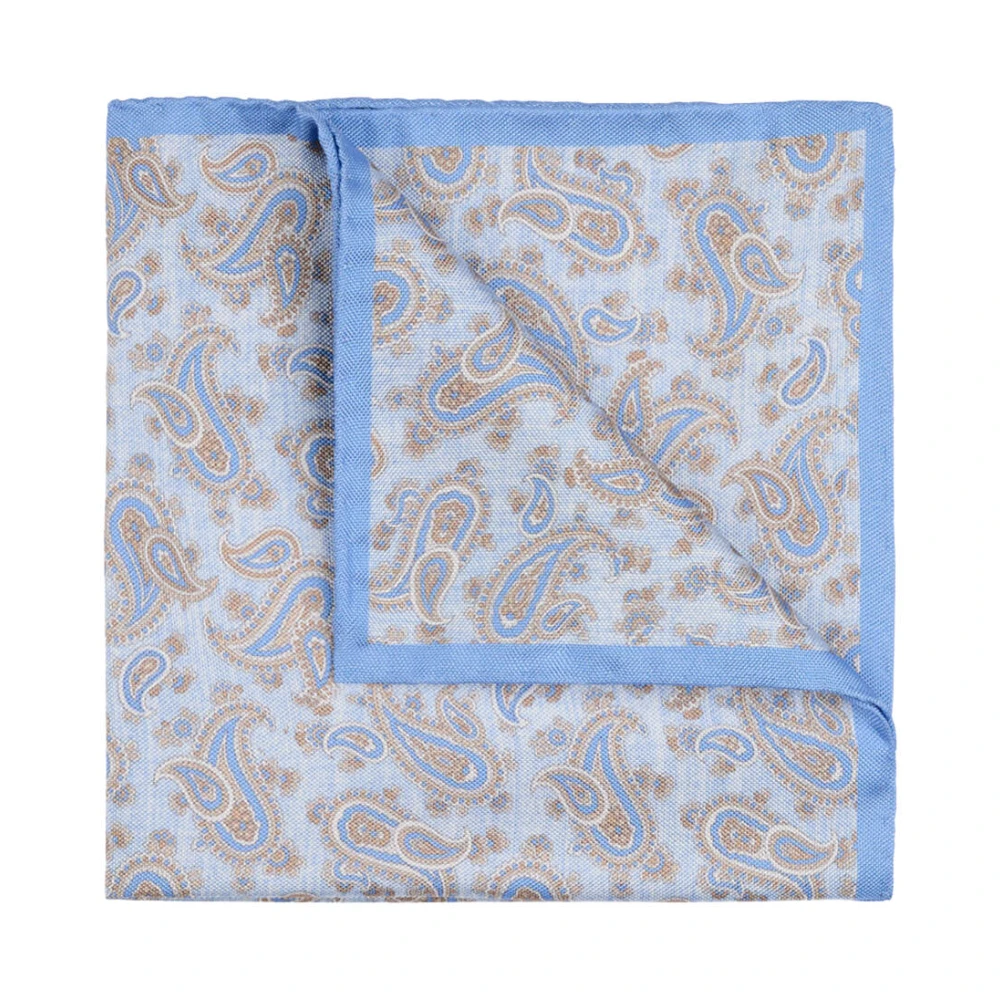 Profuomo Zijden Dubbele Print Blauw Accessoire Blue Dames