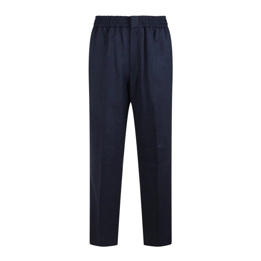 Ami Paris Rechte broek van zuivere wol Blue Heren