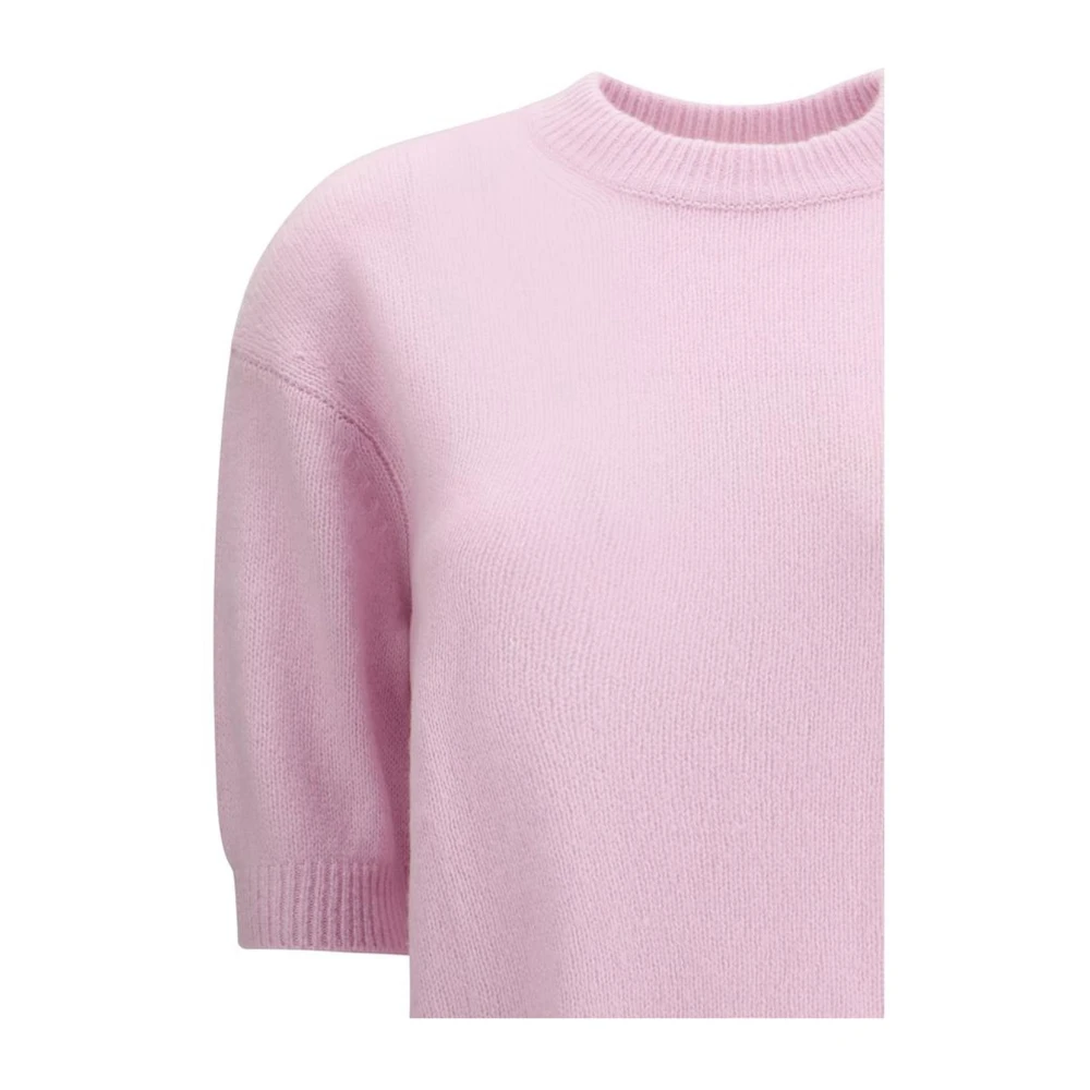 Lisa Yang Elegante Kasjmiertrui met Driekwart Mouwen Pink Dames