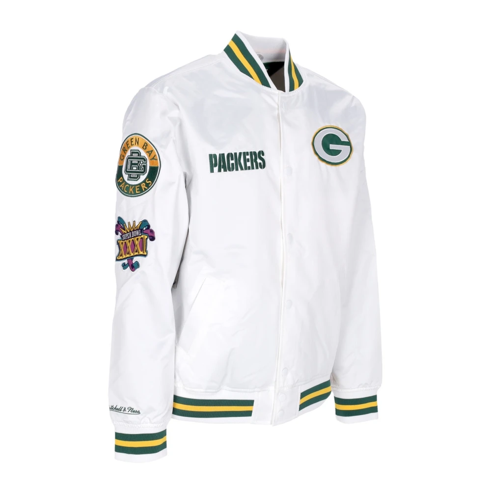 Mitchell & Ness Green Bay Packers Bomberjack White Heren