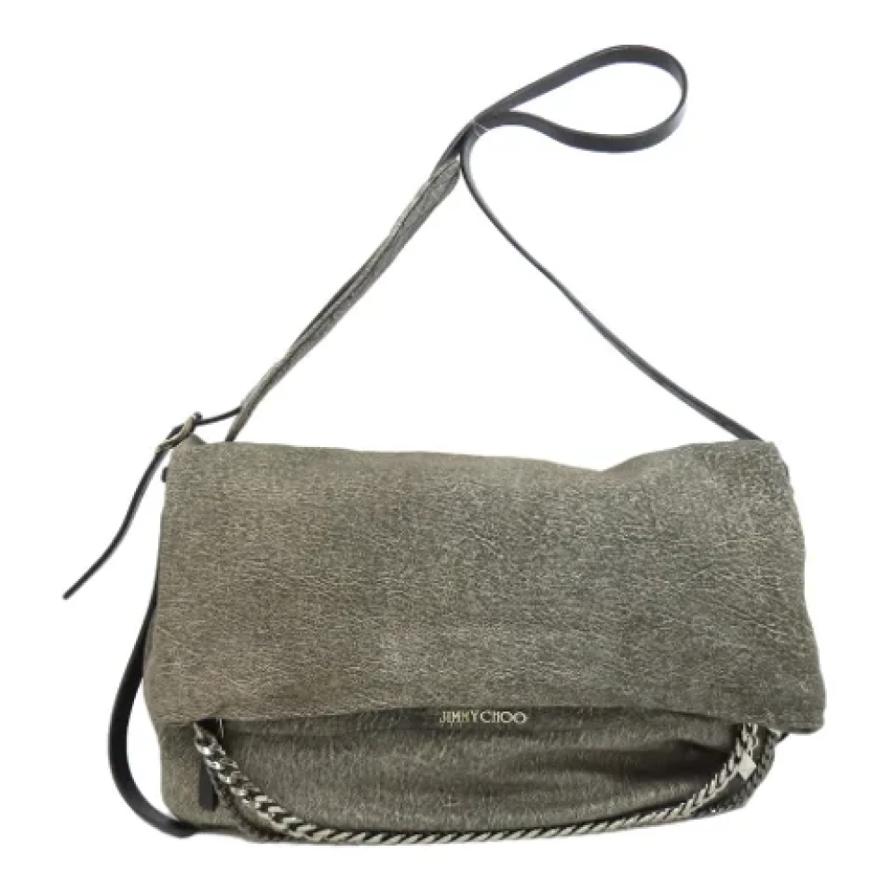 Jimmy Choo Pre-owned Leather shoulder-bags Gray Dames