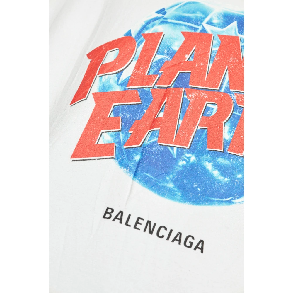 Balenciaga T-shirt met `vintage` effect Gray Unisex