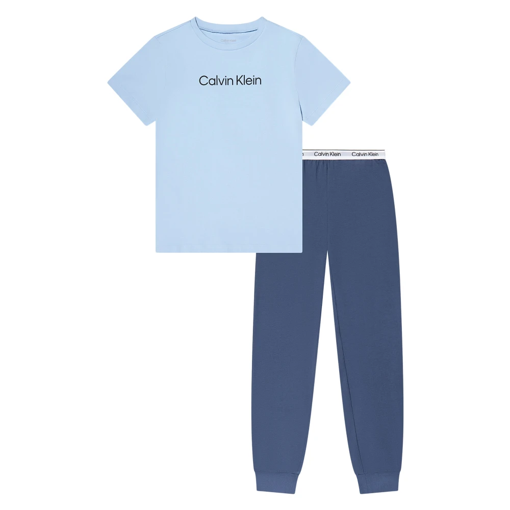 Calvin Klein Blue Boys Logo Pyjama Set In - Male - Kids Sets - 8 Y - Kids