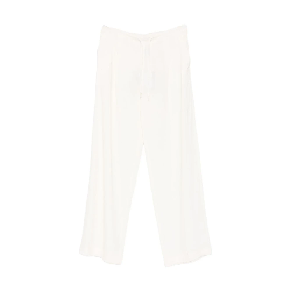 Marella Women's White Wide Trousers, Xs, Wide Trousers