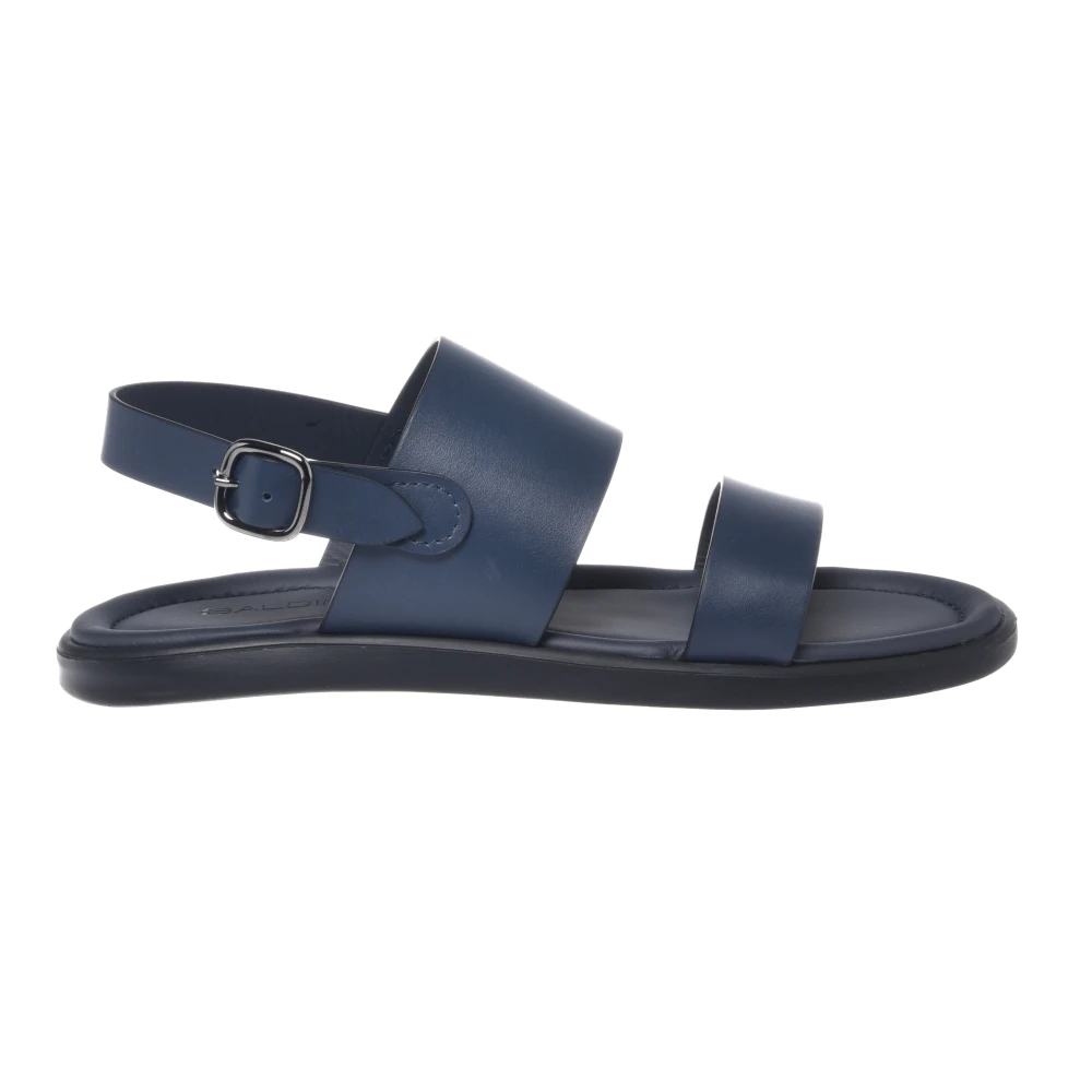 Baldinini Mannelijk Blauw Schoenen Heren, 41 Eu, Leer, Leren Platte Sandaal