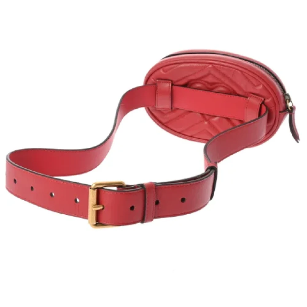 Gucci Vintage Pre-owned Fabric belts Red Dames
