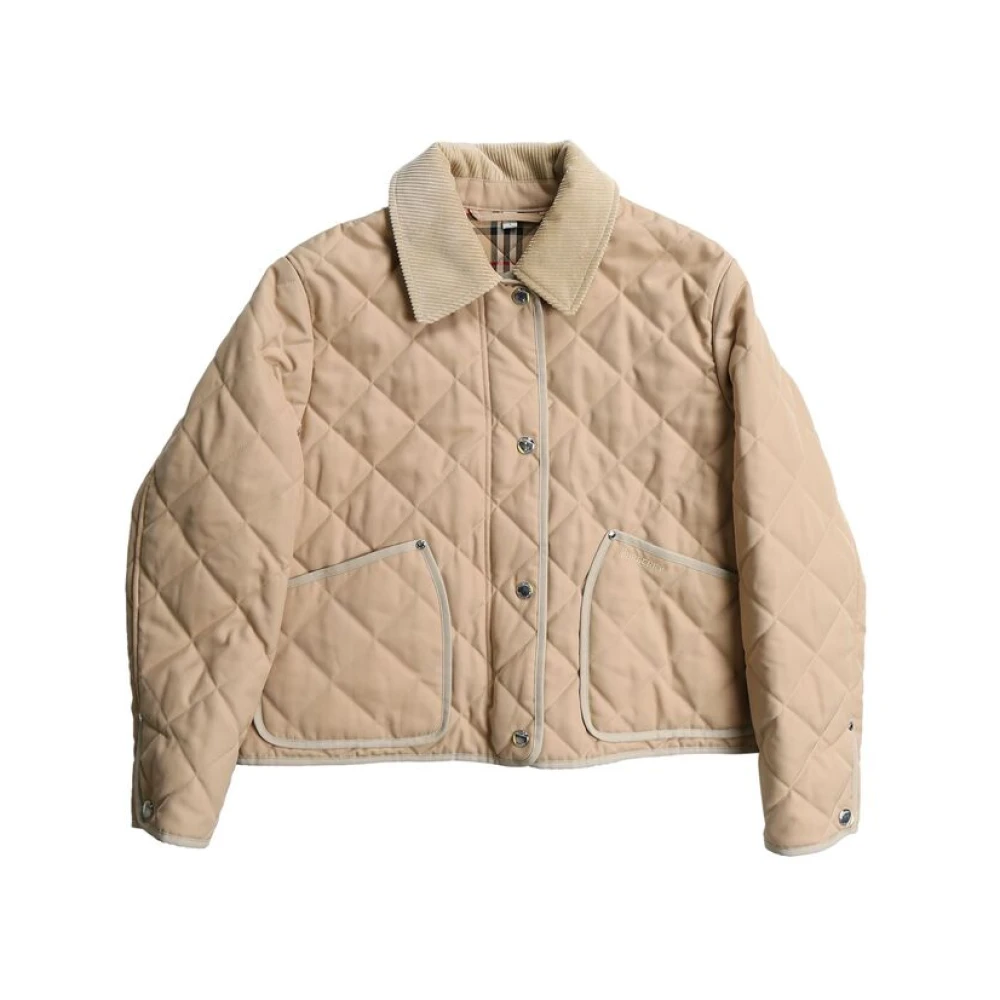 Burberry Gewatteerde Beige Buitenkleding Jas Beige Dames