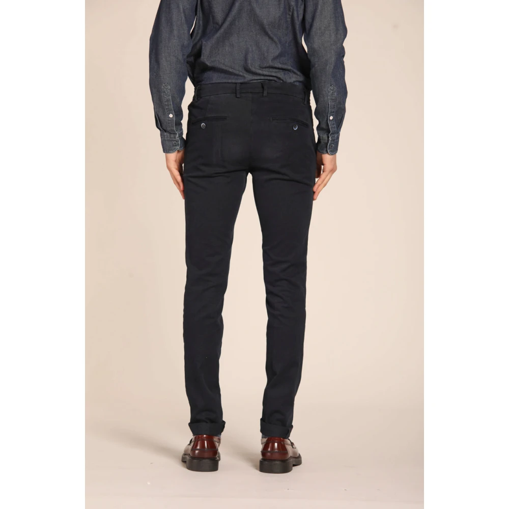 Mason's Milano Style Heren Chino Broek Blue Heren