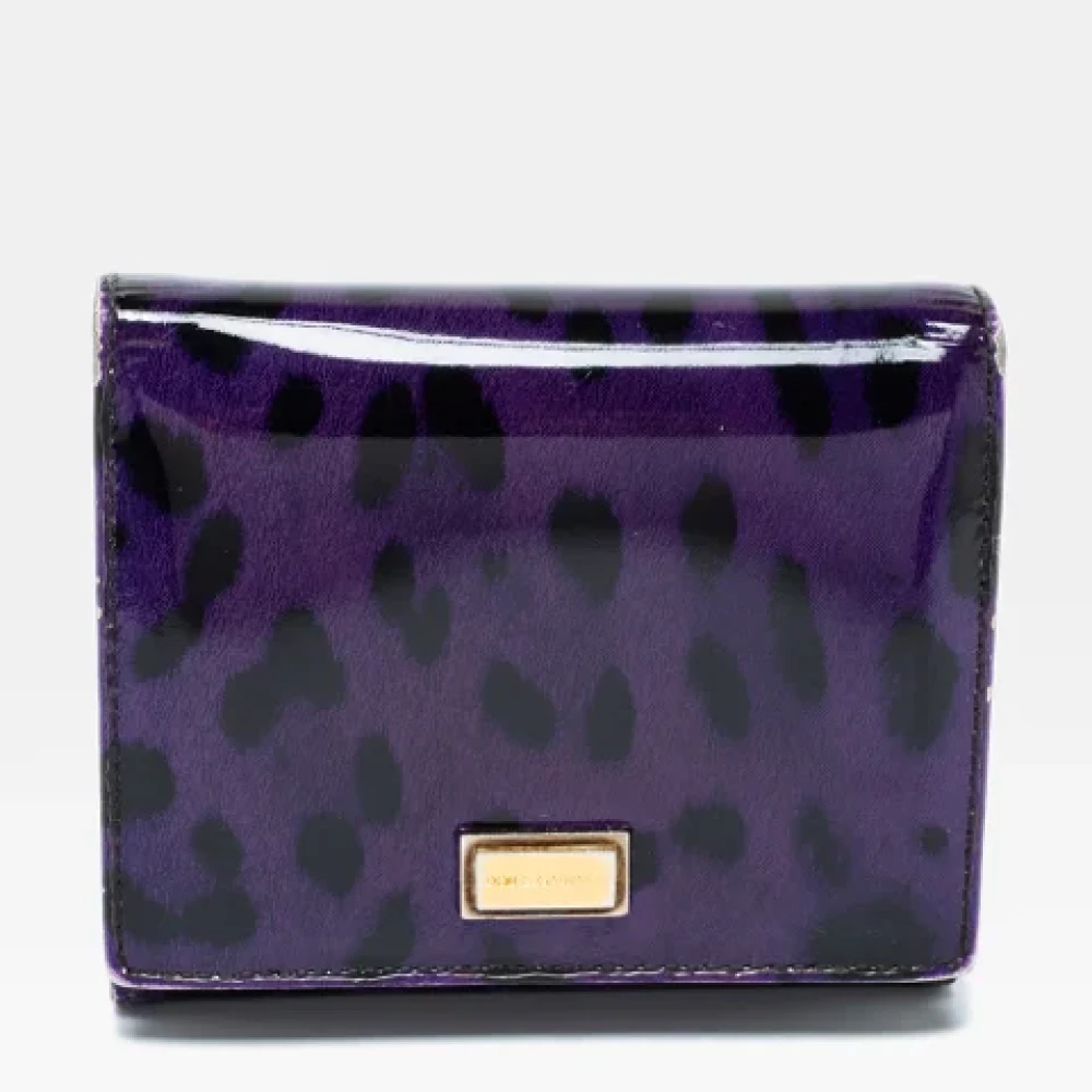 Dolce & Gabbana Pre-owned Leather wallets Purple Dames