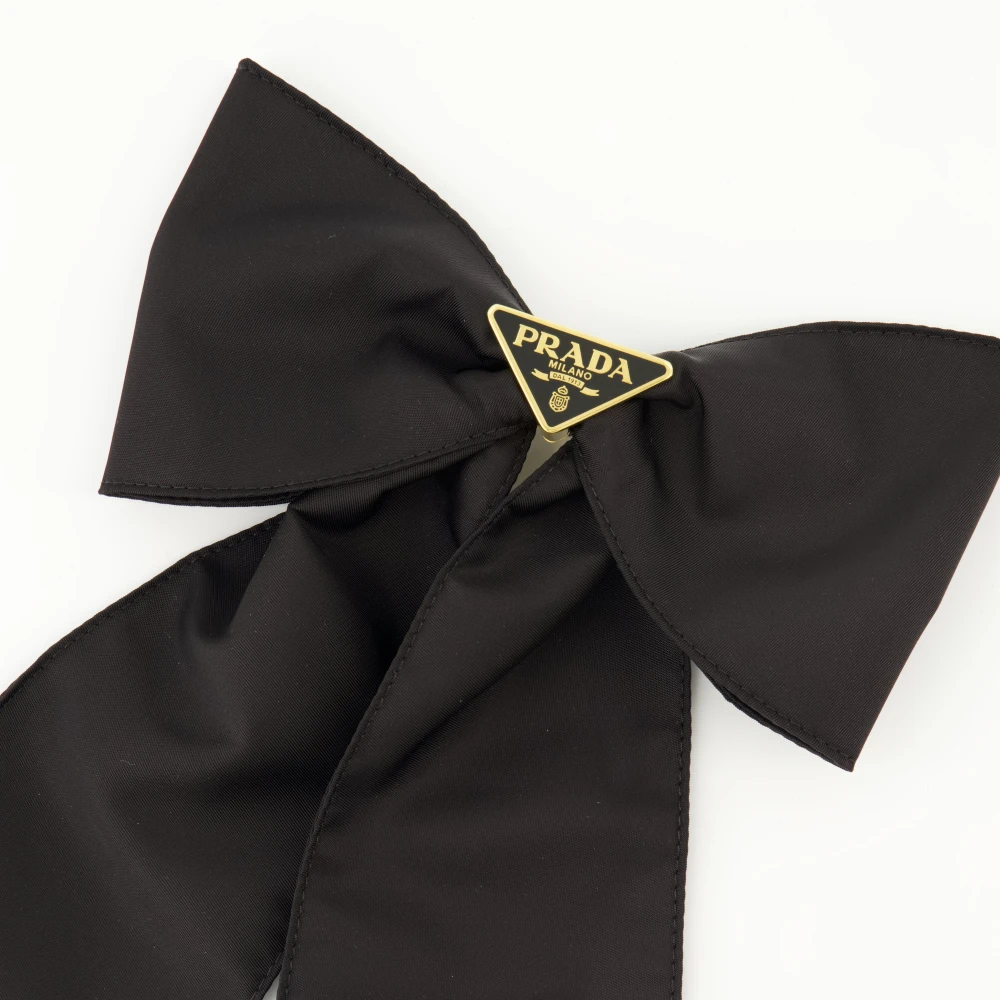 Prada Strik Knoop Haarklem Lente-Zomer 2025 Black Dames