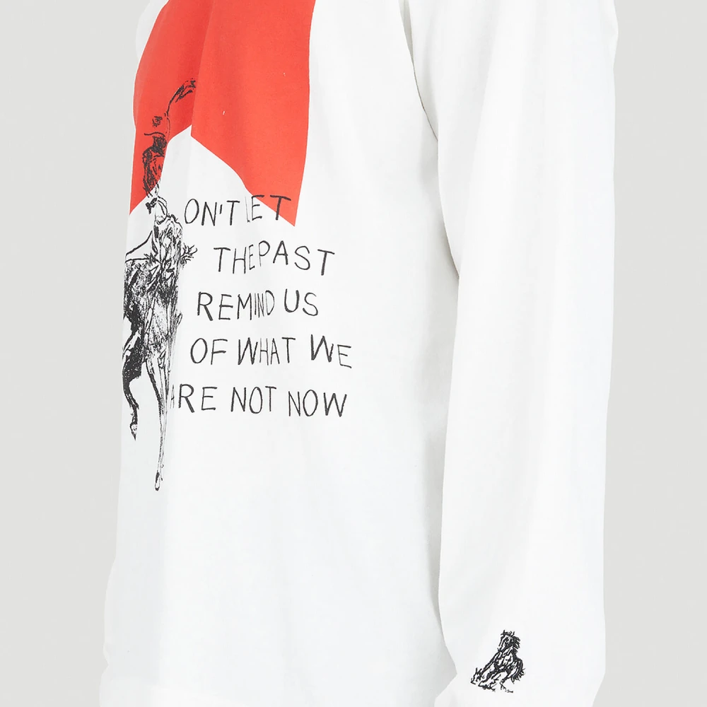 ONE OF These Days Grafische Print Crewneck T-Shirt White Heren