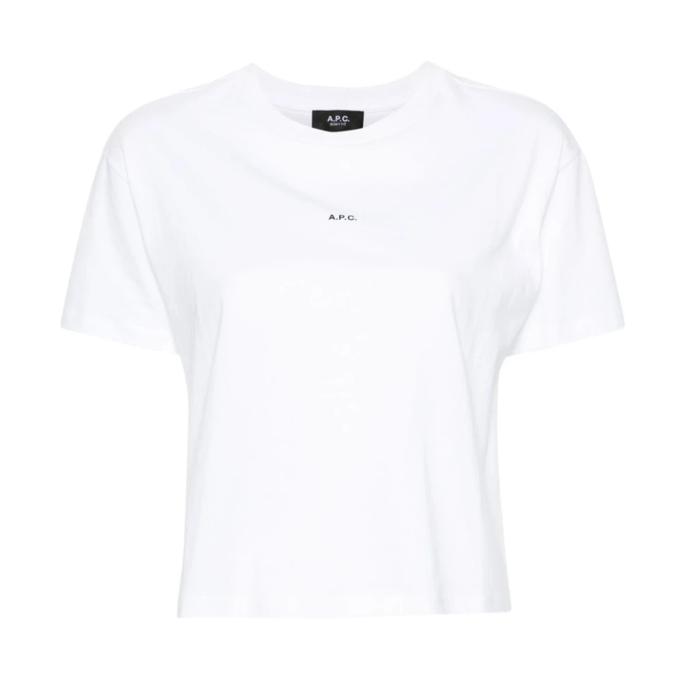 A.p.c. Micro Logo Print T-shirt White Dames