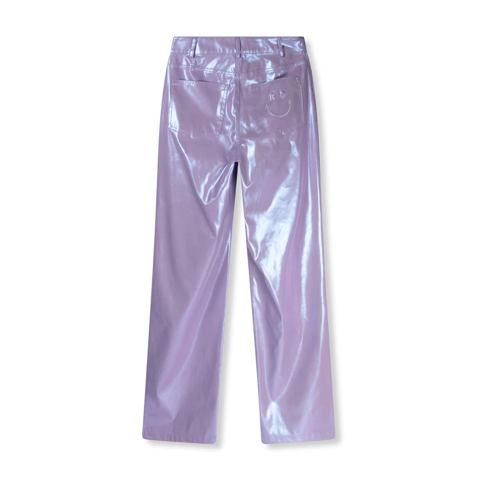 Refined Department Metallic Elise Dames Geweven Jeans Purple Dames