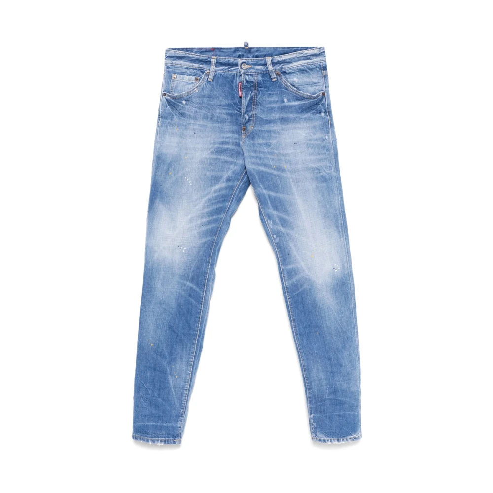 Dsquared2 Blauwe Klassieke Knoopsluiting Jeans Blue Heren