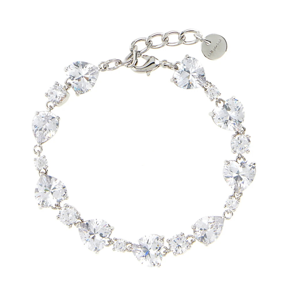 Self Portrait Gray Bracelets, Female, One Size, Crystal Droplet Bracelet