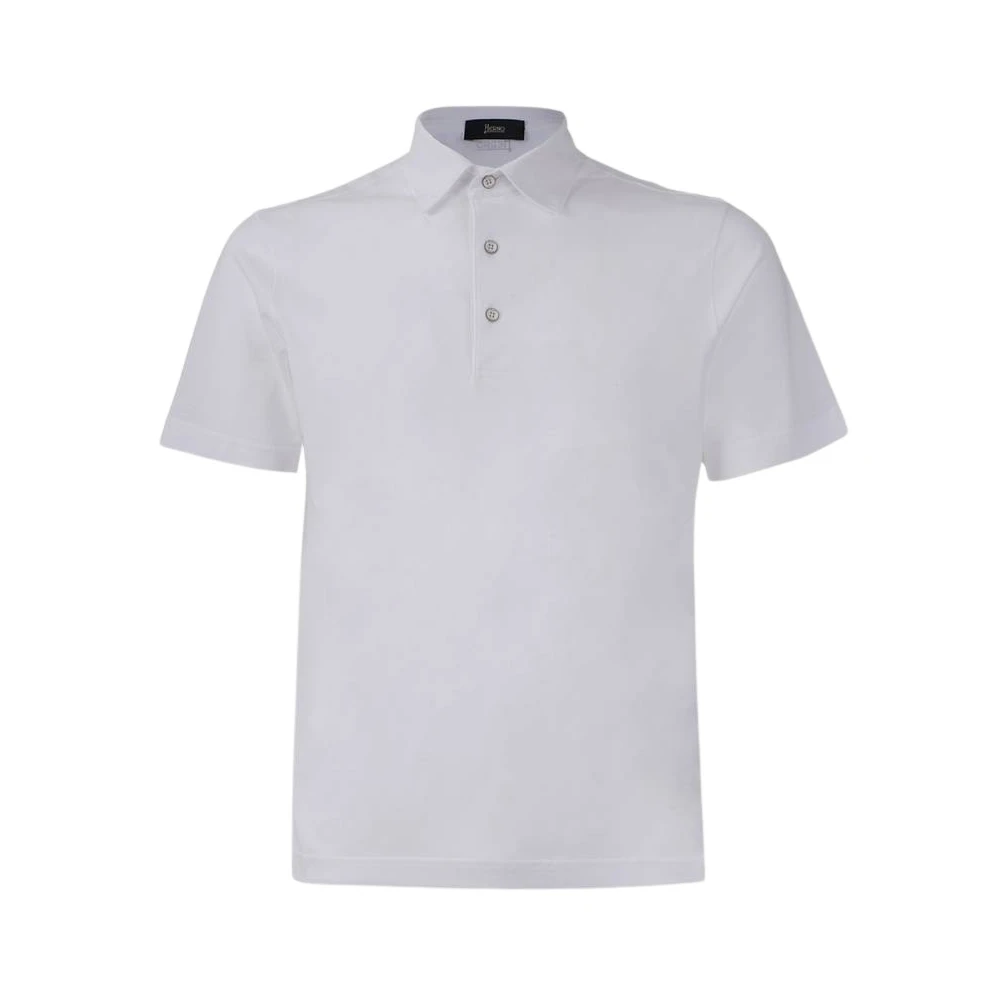 Herno Crepe Polo White Heren