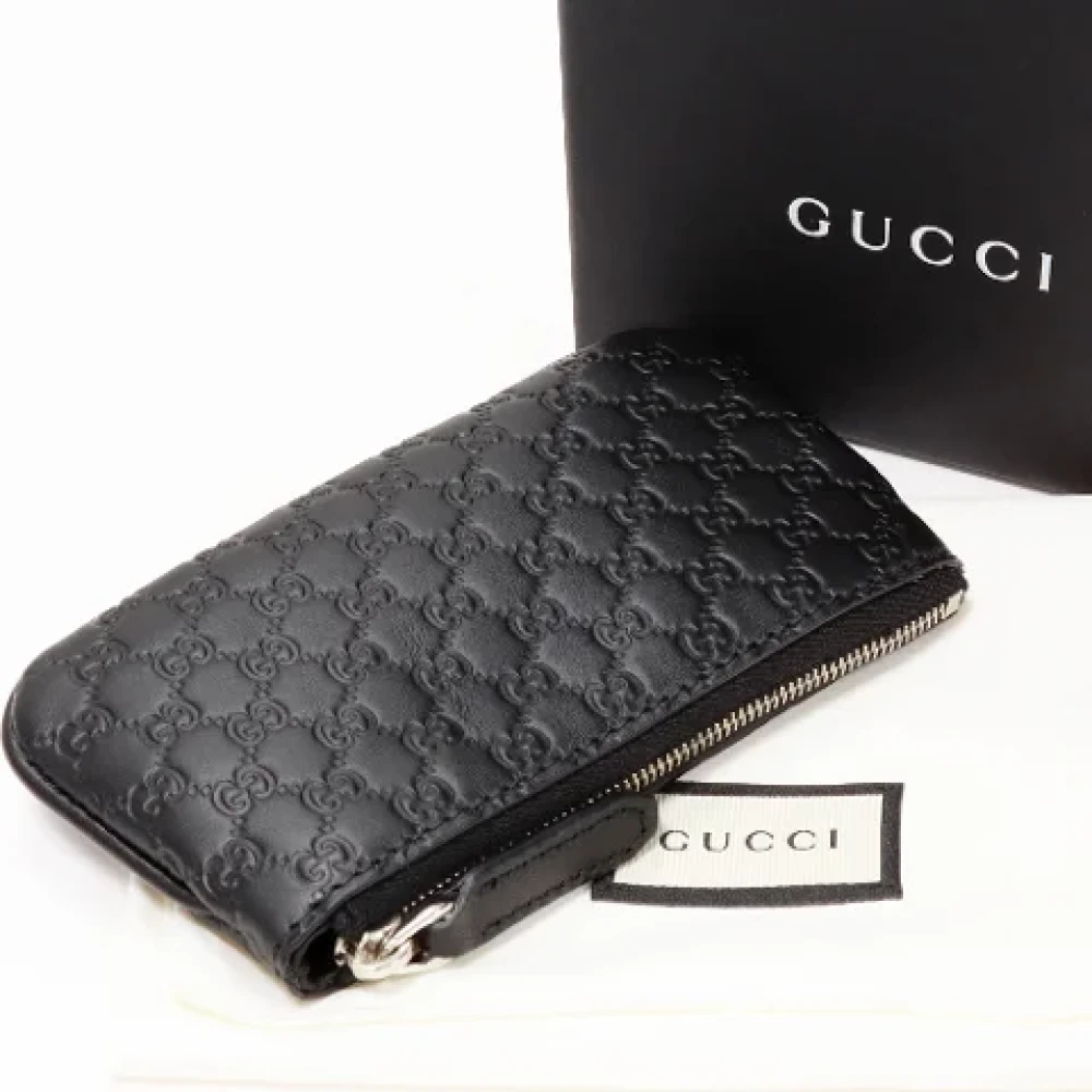 Gucci Vintage Pre-owned Leather key-holders Black Dames