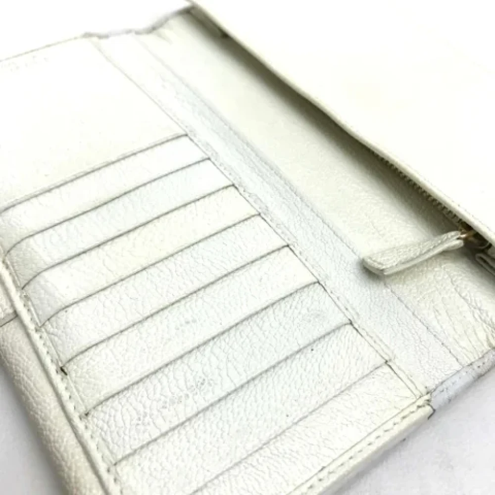 Bvlgari Vintage Pre-owned Leather wallets White Dames