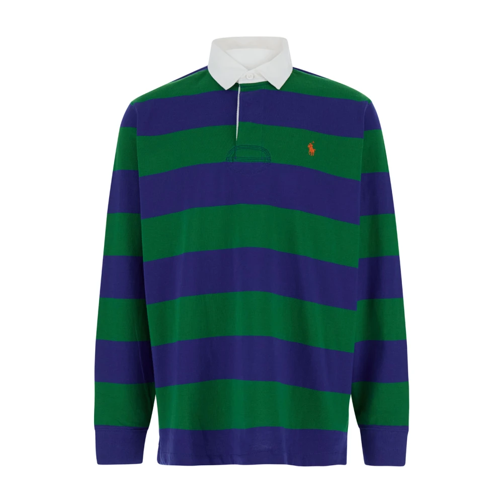 Polo Ralph Lauren Multifärgad Rugby Polo Skjorta med Ränder Multicolor, Herr