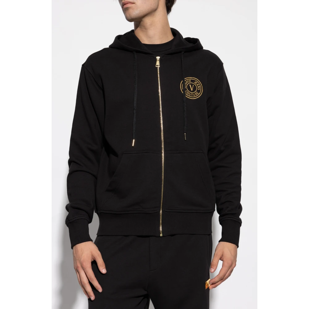 Versace Jeans Couture Sweatshirt met logo Black Heren