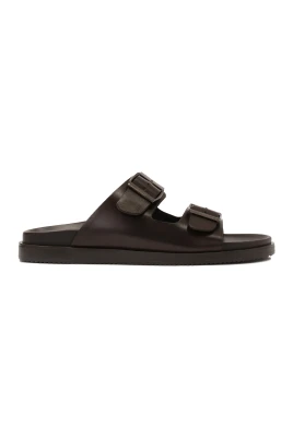 Brun läder flip-flops