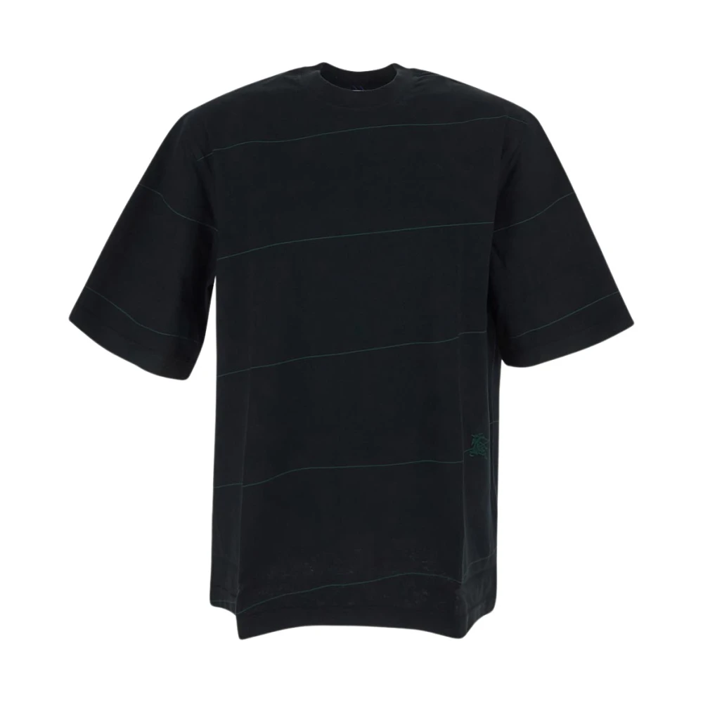 Burberry Bomull T-shirt i Burberry Stil Black, Herr