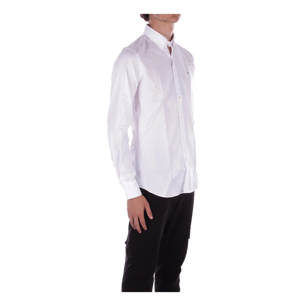 PAUL & SHARK Yachting Logo Front Button Shirt White Heren