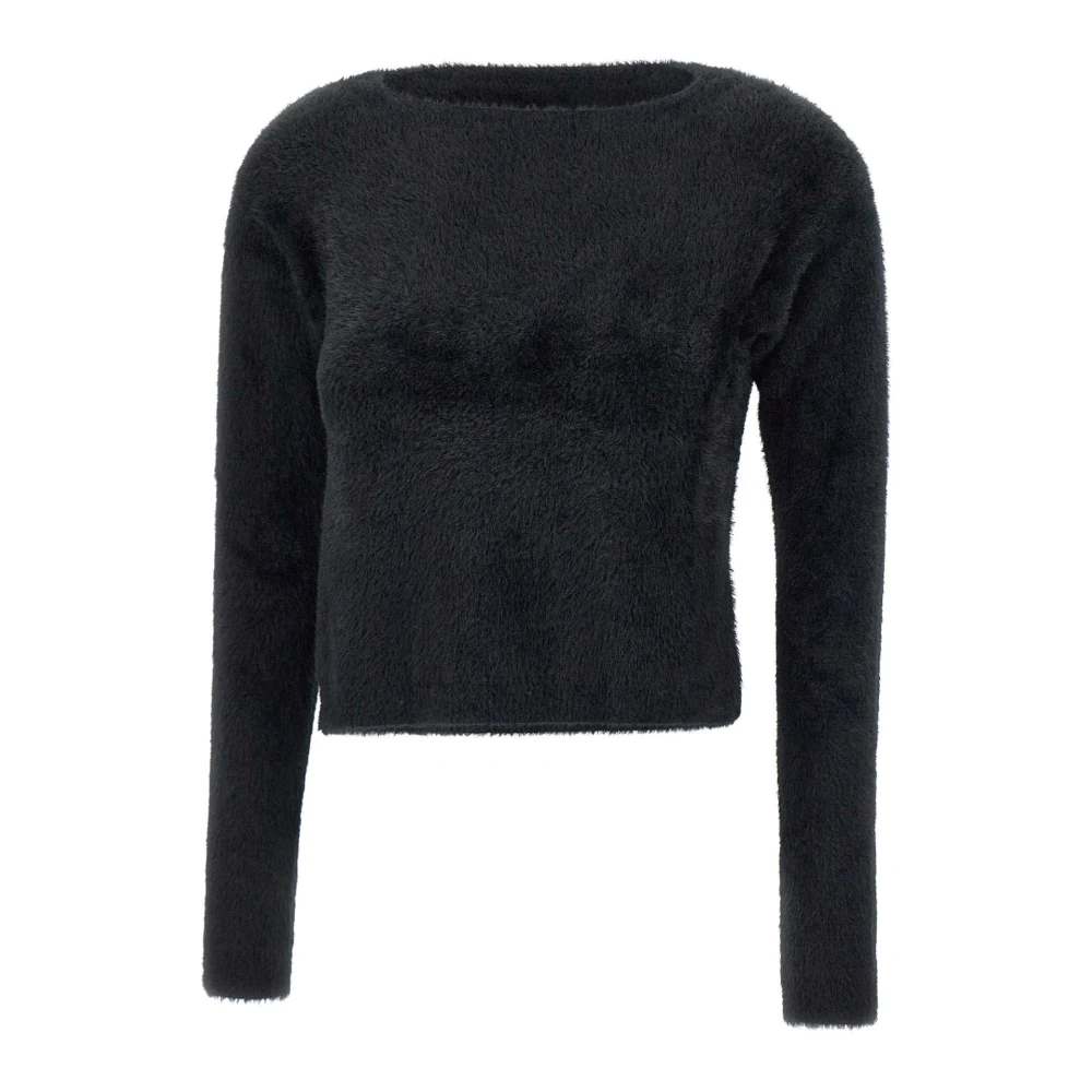 Kaos Bont Effect Zwarte Trui Black Dames