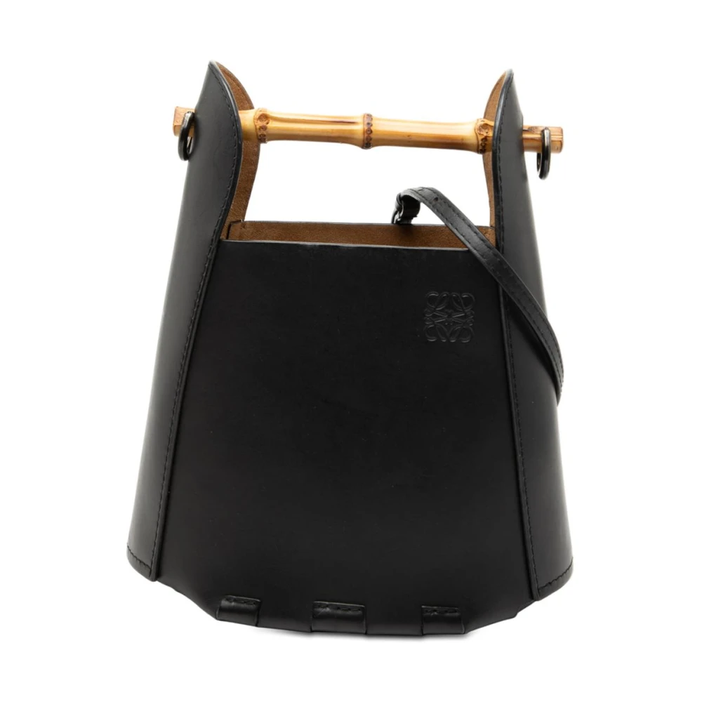 Loewe Pre-Owned Women's Black Pre-Owned Leather Bucket Bag