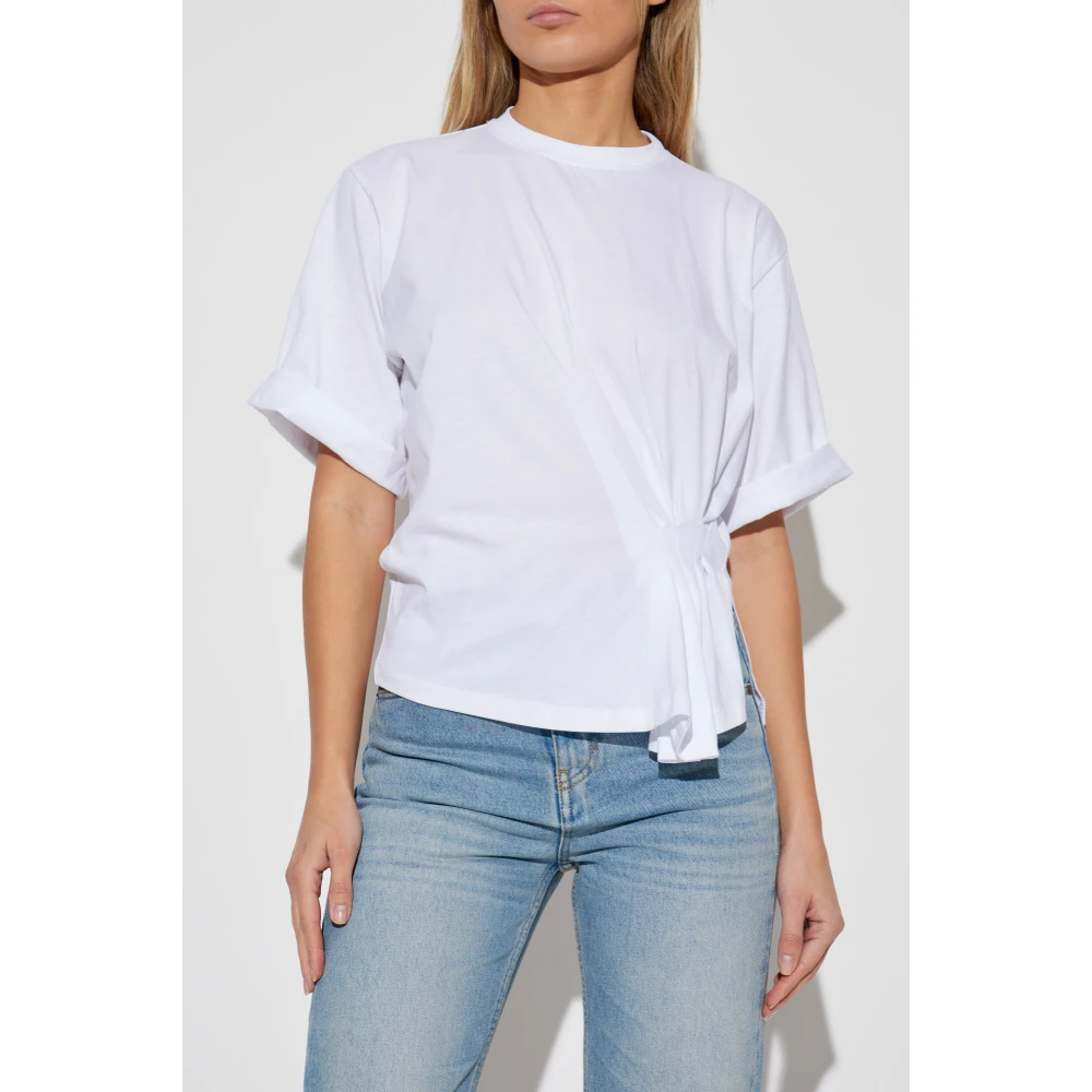 Victoria Beckham Draped T-shirt White Dames