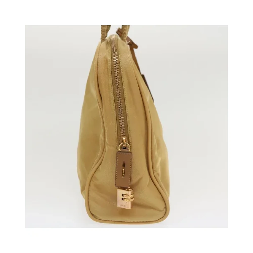 Prada Vintage Pre-owned Nylon handbags Brown Unisex