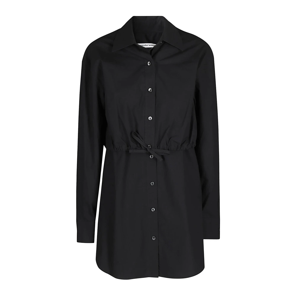 T by Alexander Wang Stijlvolle Dubbellaagse Top Black Dames