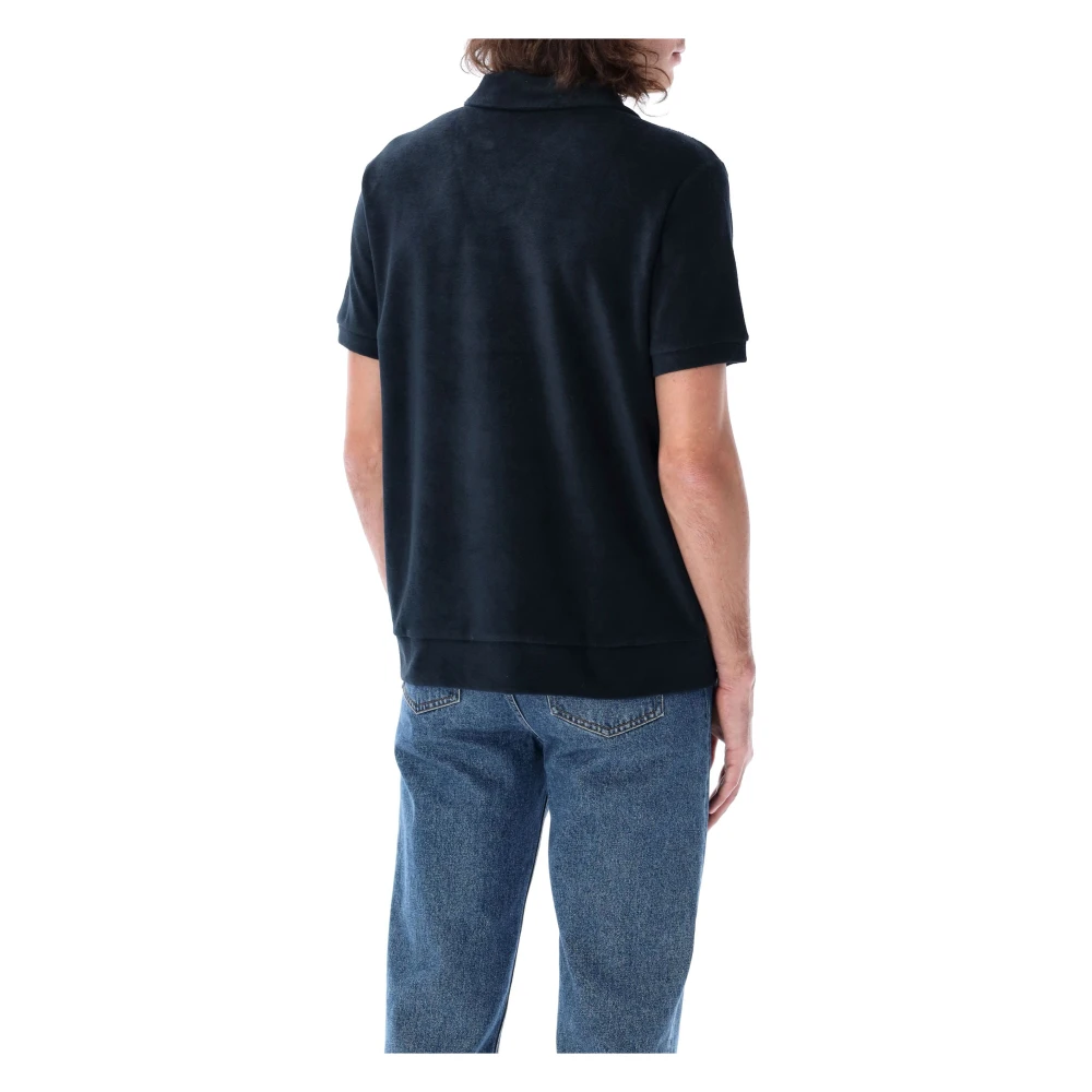 A.p.c. Donkerblauw Poloshirt met V-hals Blue Heren
