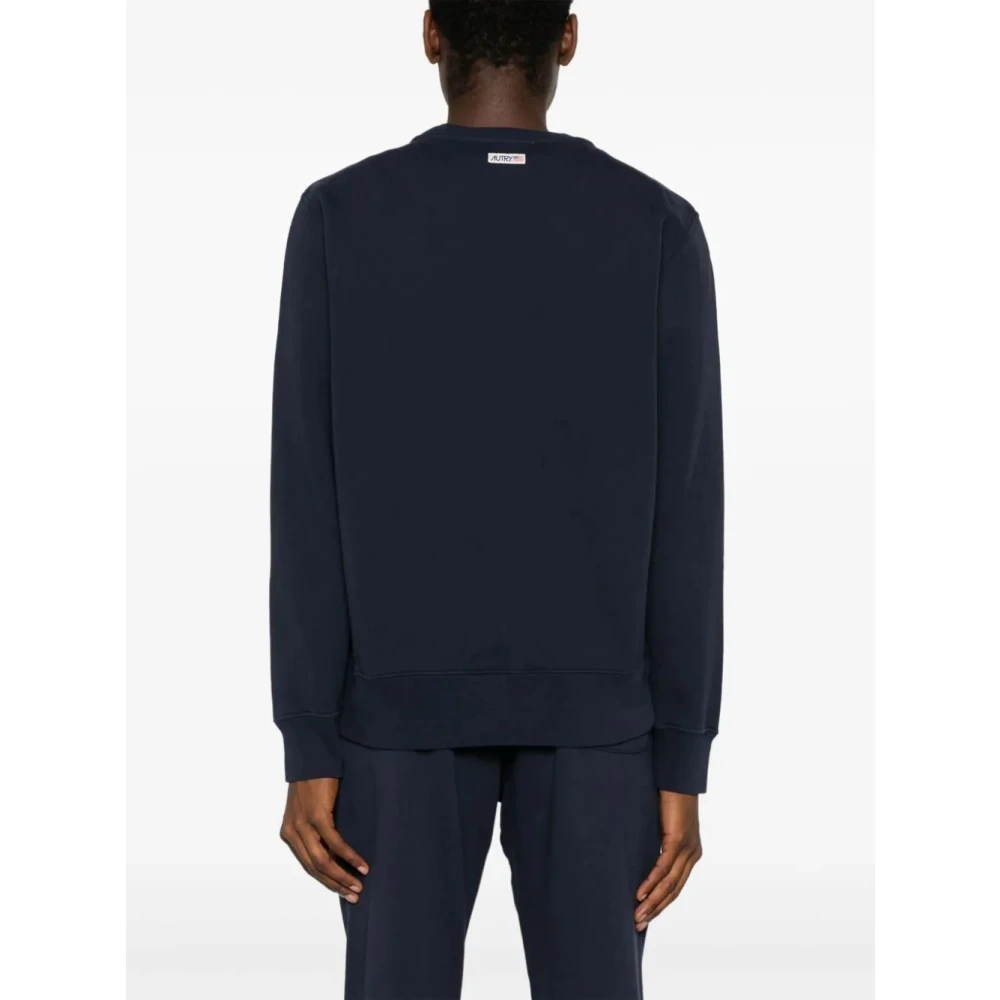 Autry Klassieke Zwarte Sweatshirt voor Mannen Blue Heren