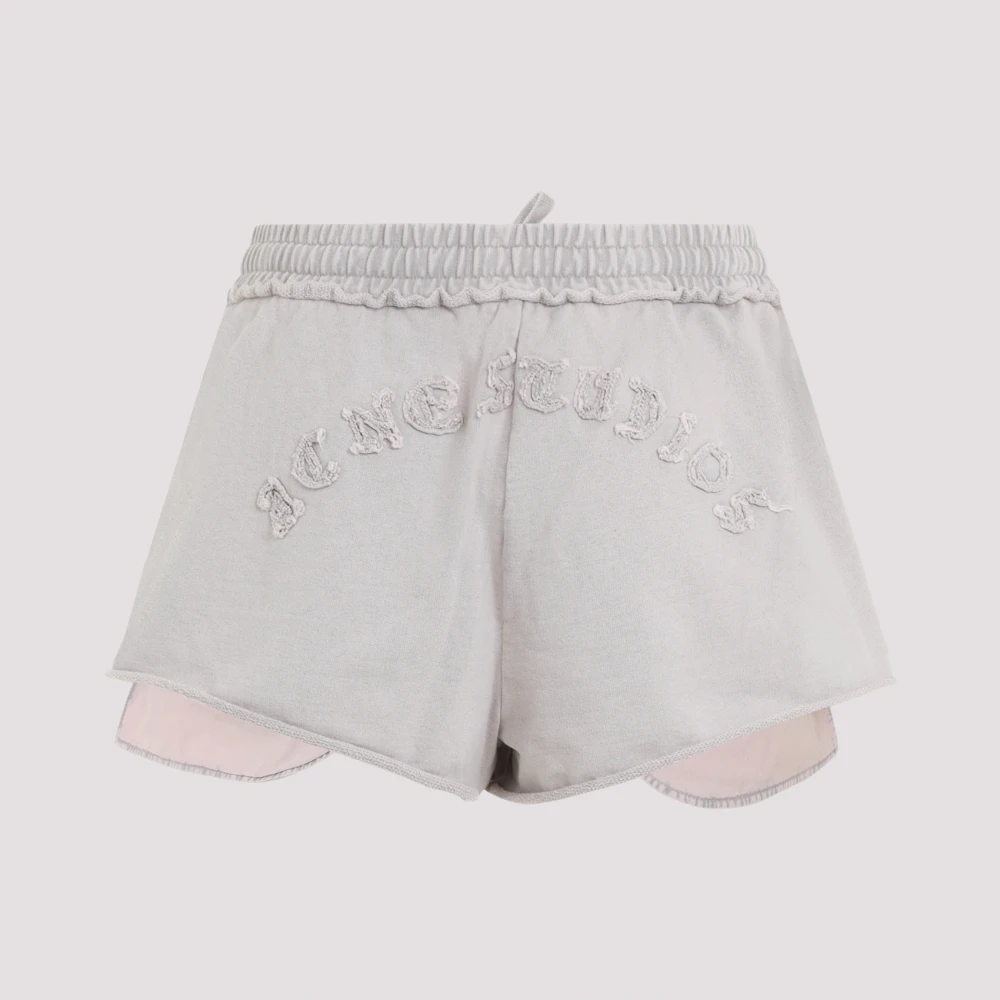 Acne Studios Mauve Grey Denim Shorts Gray Dames