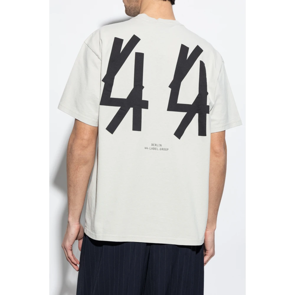 44 Label Group T-shirt met ronde hals Gray Heren